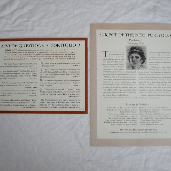 1958 Book & 12 Prints to frame Metropolitan Museum of Art Portfolio 7 Vintage - Picture 6 of 14